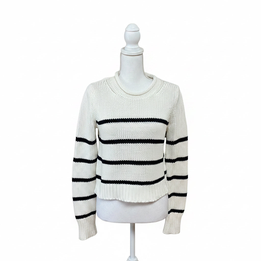 La Ligne white and navy stripe Marina sweater, size XS