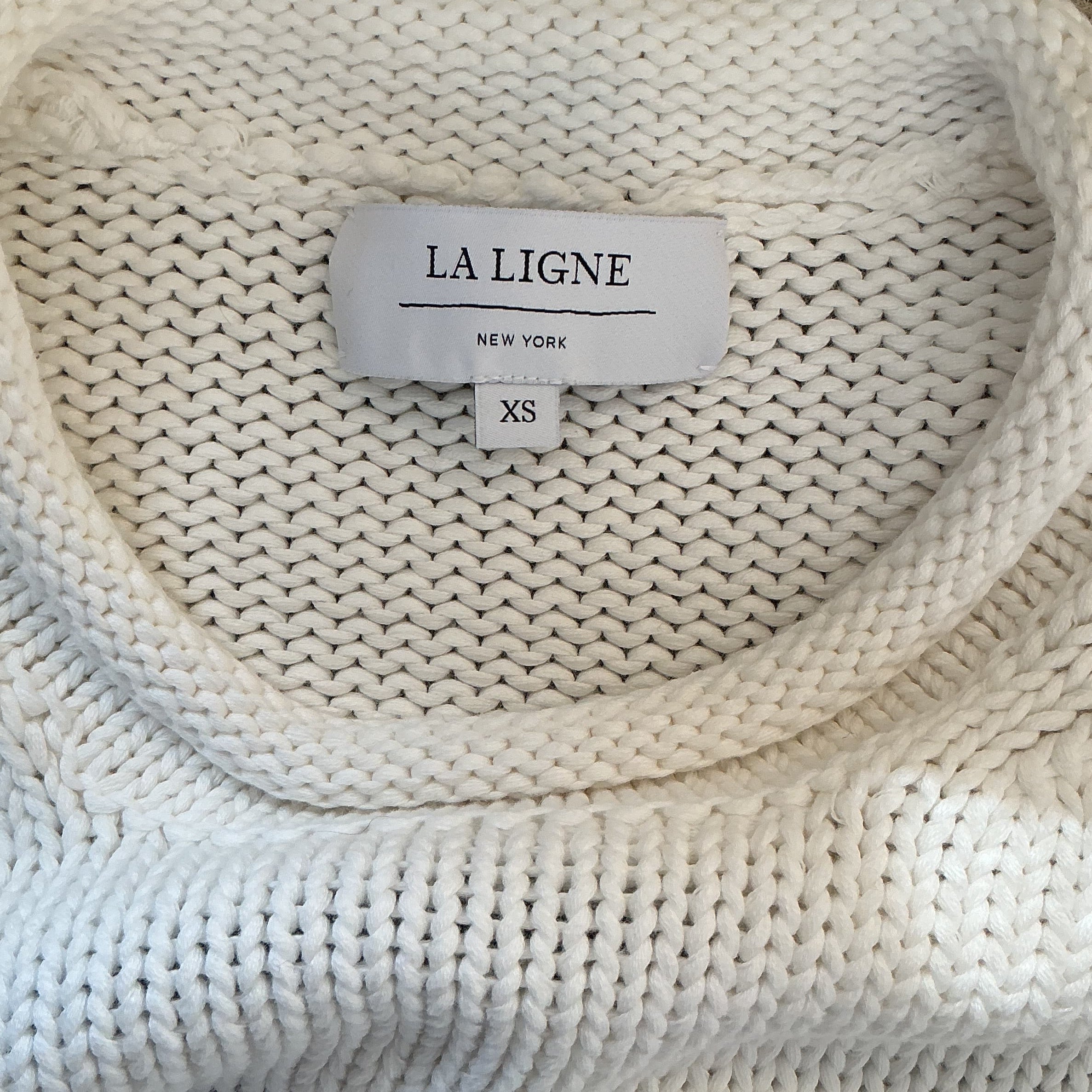 La Ligne white and navy stripe Marina sweater, size XS