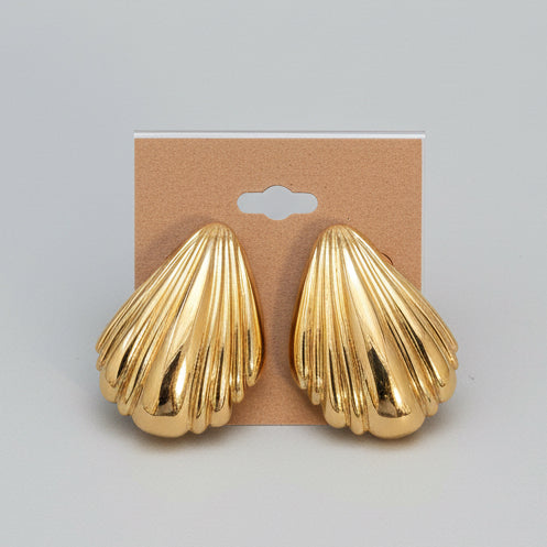 Anthropologie gold dome earrings