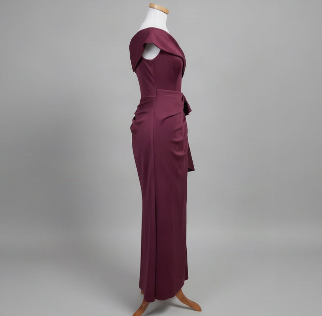 Xscape raisin scuba dress, size 6