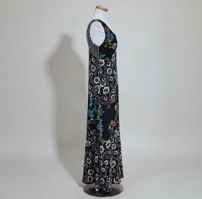Sam Edelman black floral striped dress, Size 6