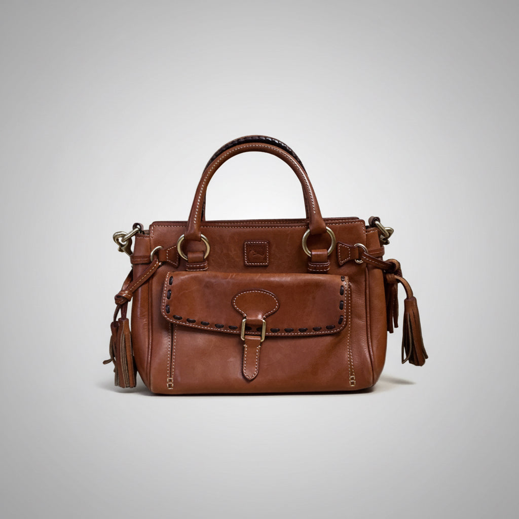 Dooney & Bourke camel leather Florentine tote bag