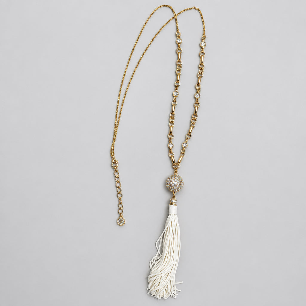 Lilly Pulitzer gold tone and pave rhinestone necklace