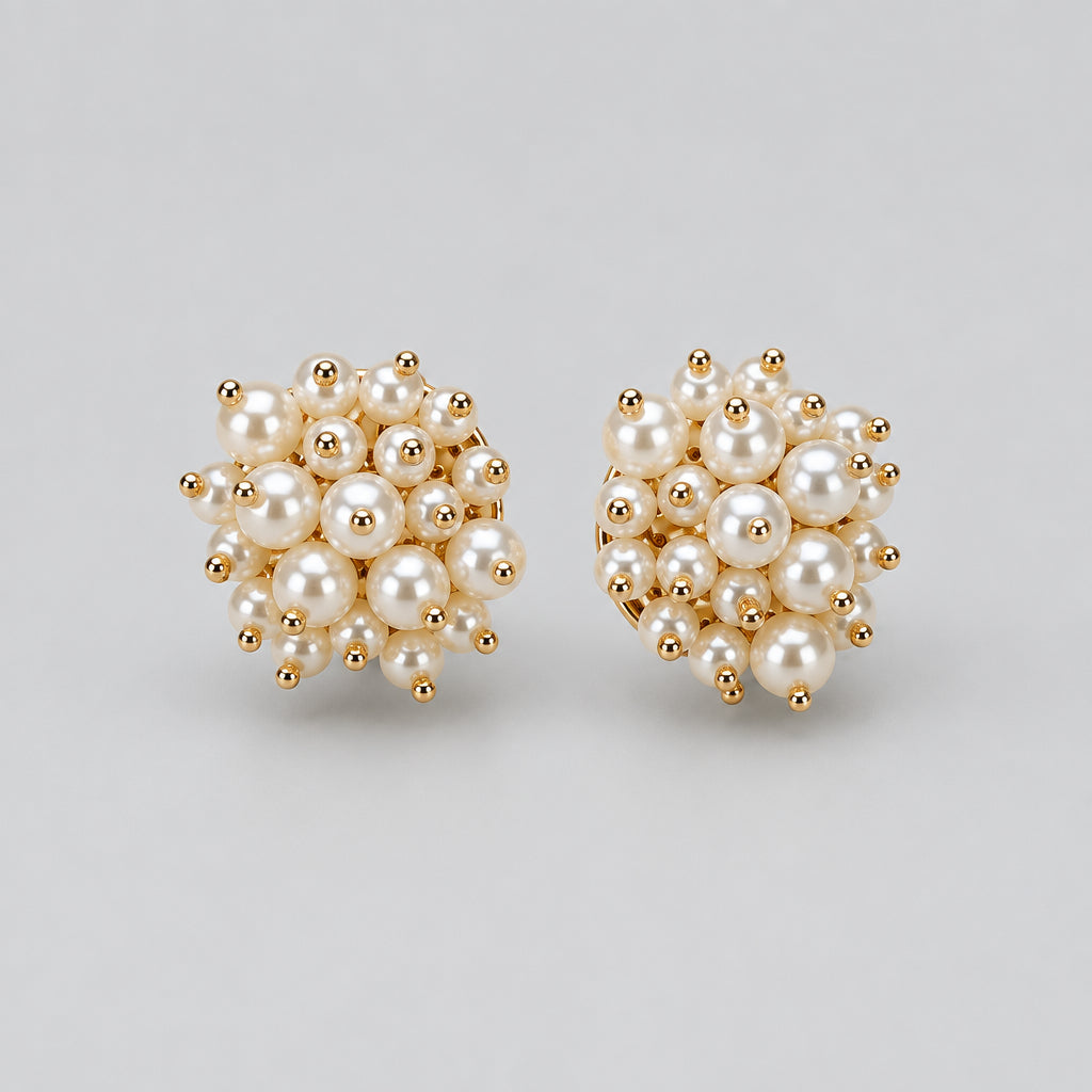 Lilly Pulitzer pearl and gold-tone Tidepool earrings, NEW WITH TAGS!