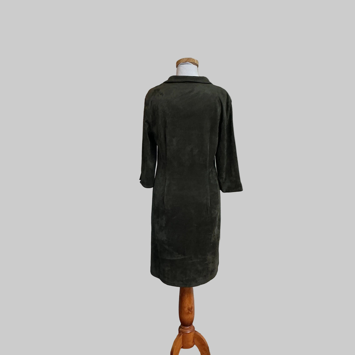 J. McLaughlin olive faux suede dress, size M