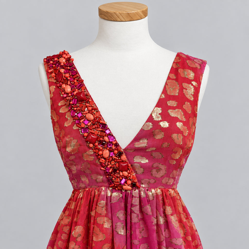 Michael Kors pink and orange dress, size 8
