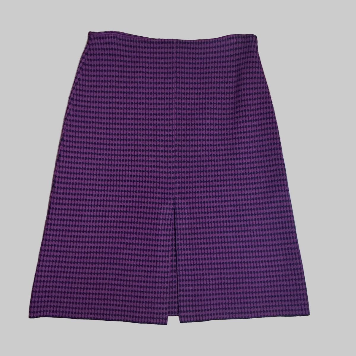 St. John plum and black wool blend skirt, size 8