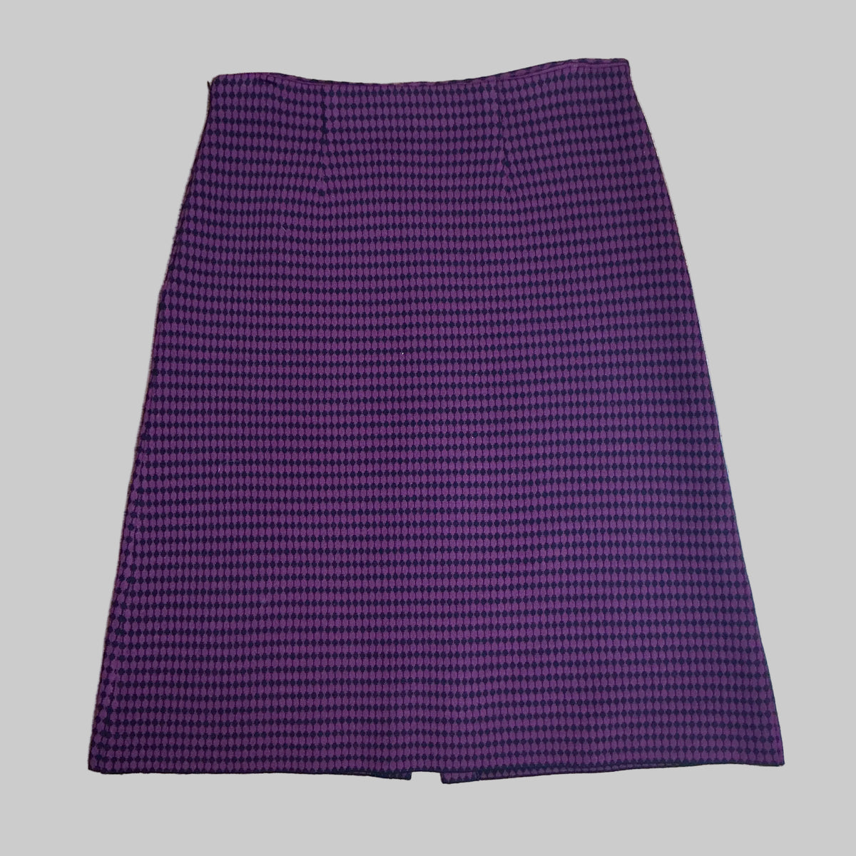St. John plum and black wool blend skirt, size 8