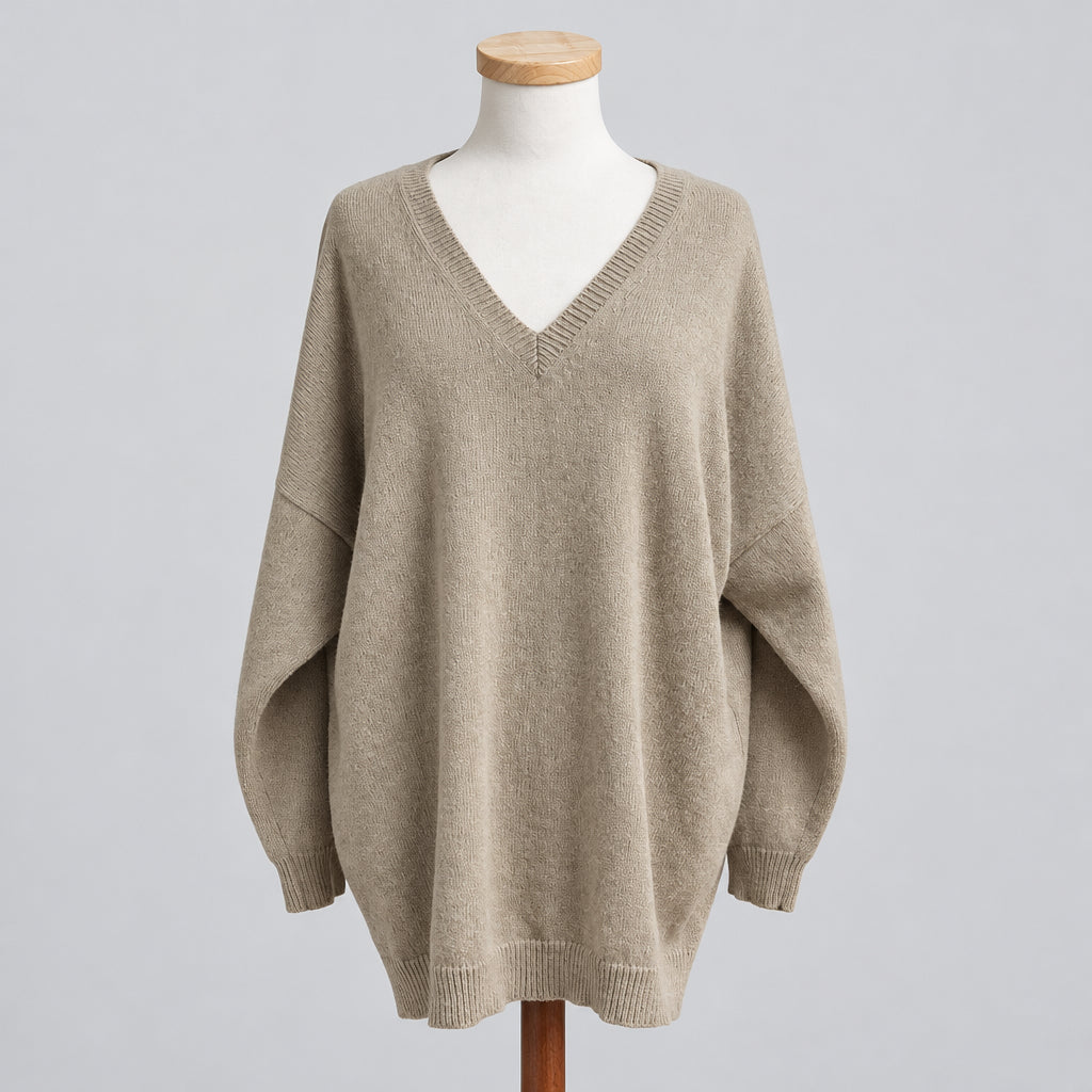 Monica Cordera beige alpaca blend sweater, size M