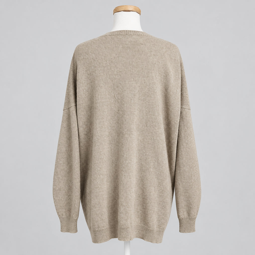 Monica Cordera beige alpaca blend sweater, size M