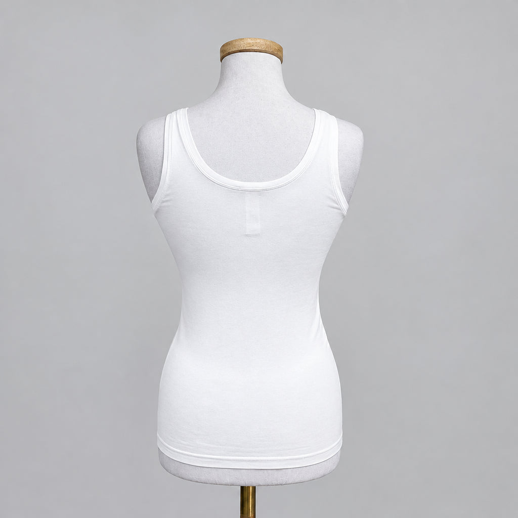 Hanro white tank top, size L