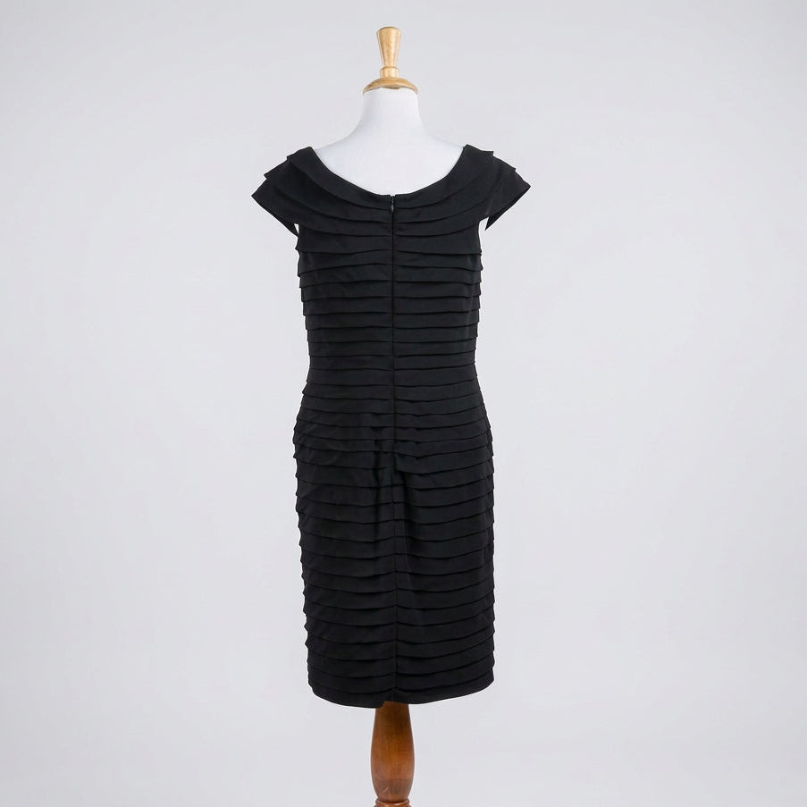 Adrianna Papell black ruffle dress, size 12