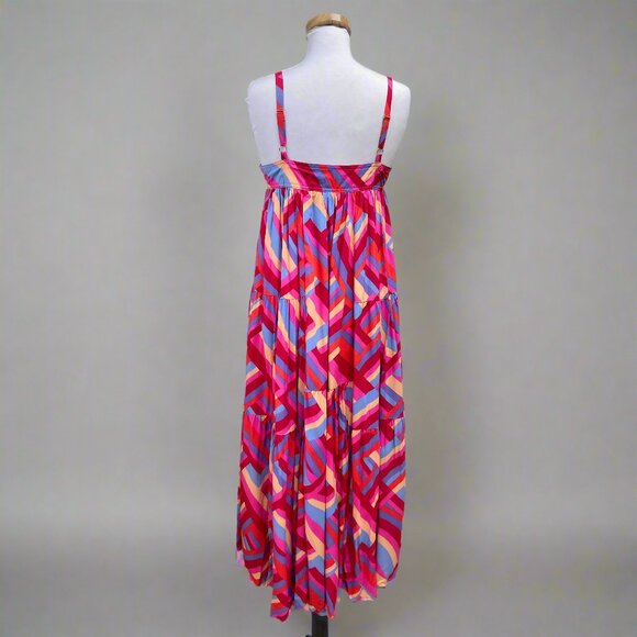 Abel the Label magenta print dress, size S, NEW WITH TAGS!