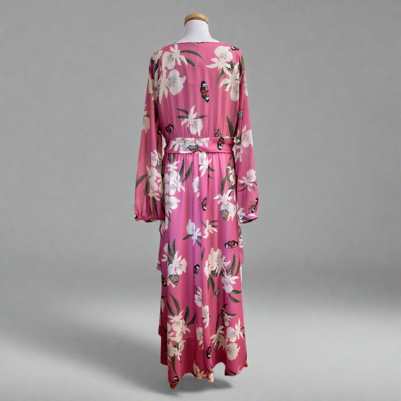 Pink floral print dress, size XXL, NEW WITH TAGS!