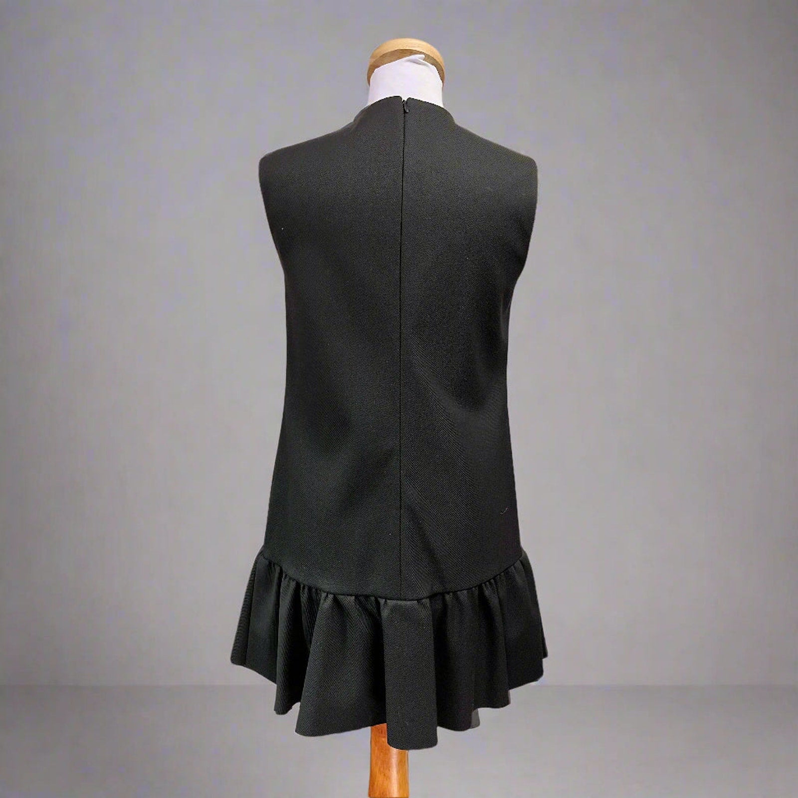 Red Valentino black dress with ruffle, size 6