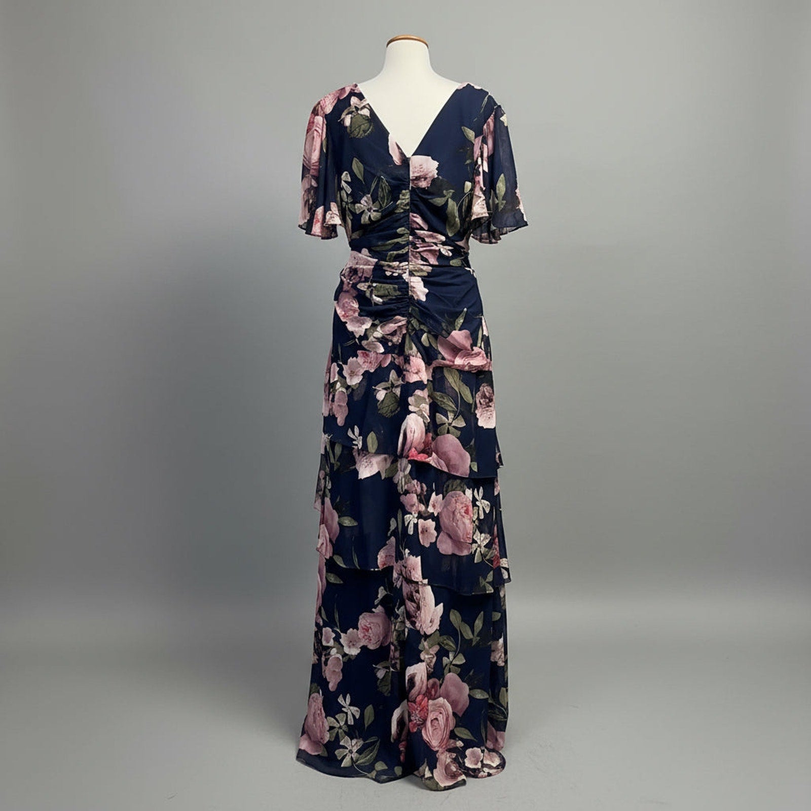 Xscape navy floral dress, size 16W