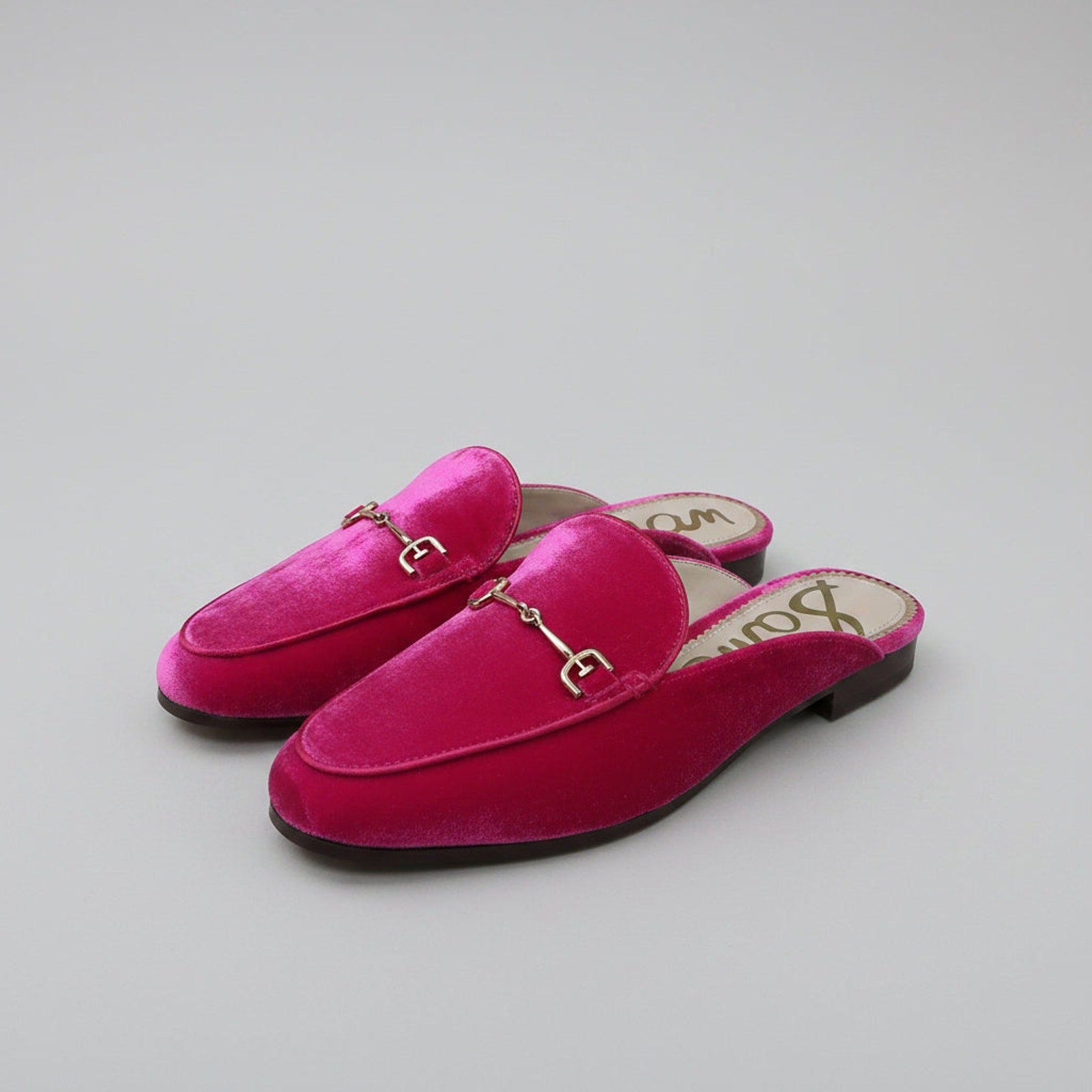 Sam Edelman fuchsia velvet Linnie slides, size 5, BRAND NEW!