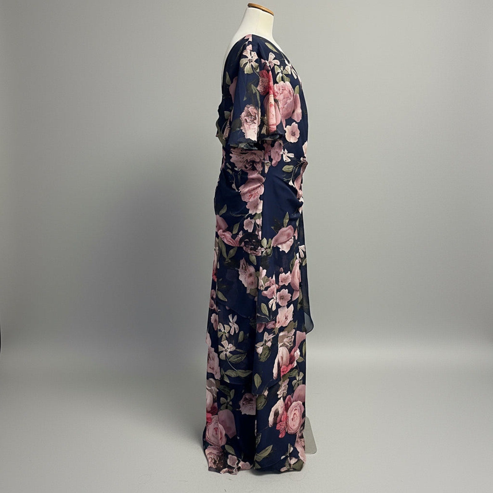Xscape navy floral dress, size 16W