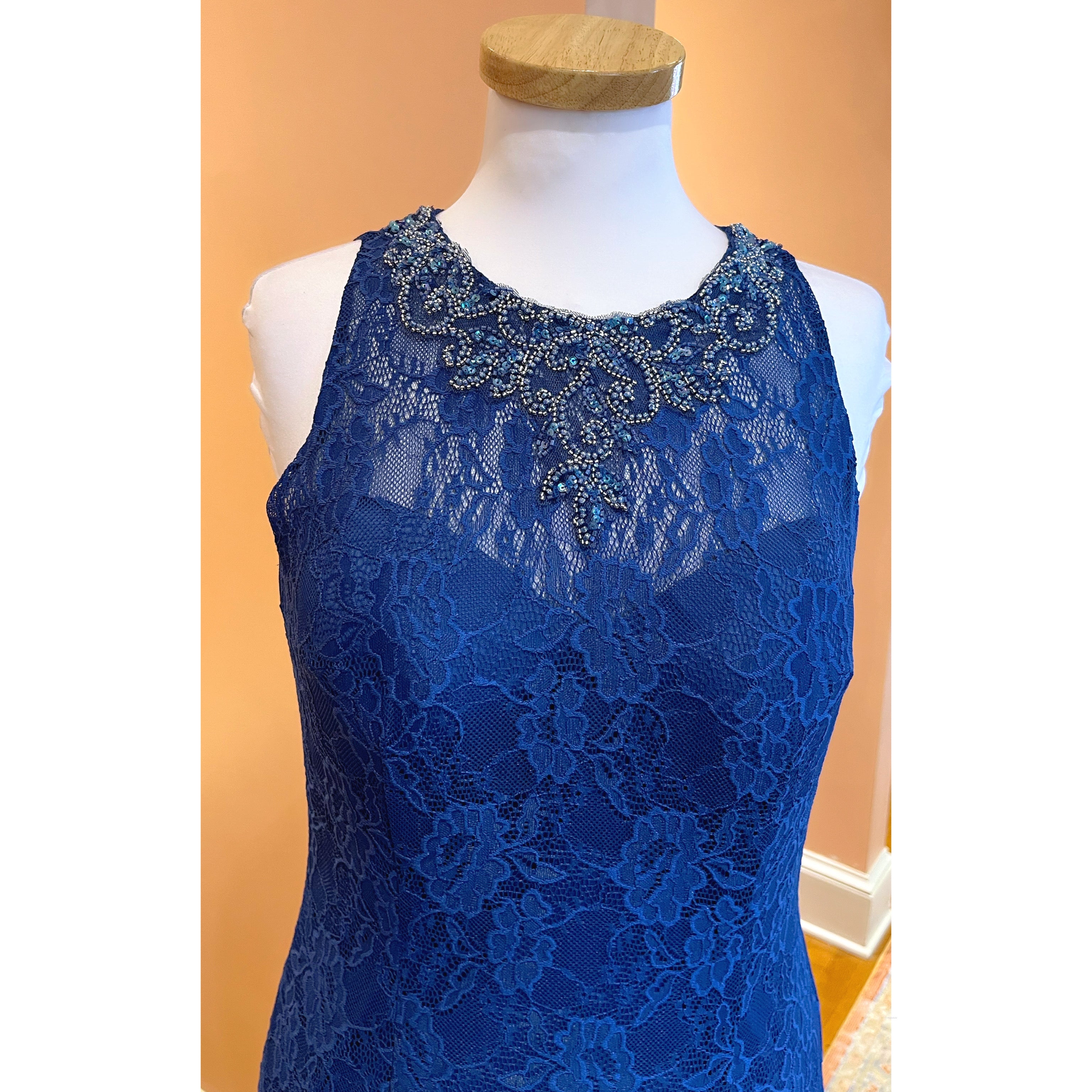 Jade Couture cobalt blue dress, size 4, NEW WITH TAGS!