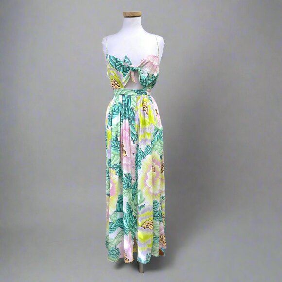 Mara Hoffman lime Flora maxi, size 0