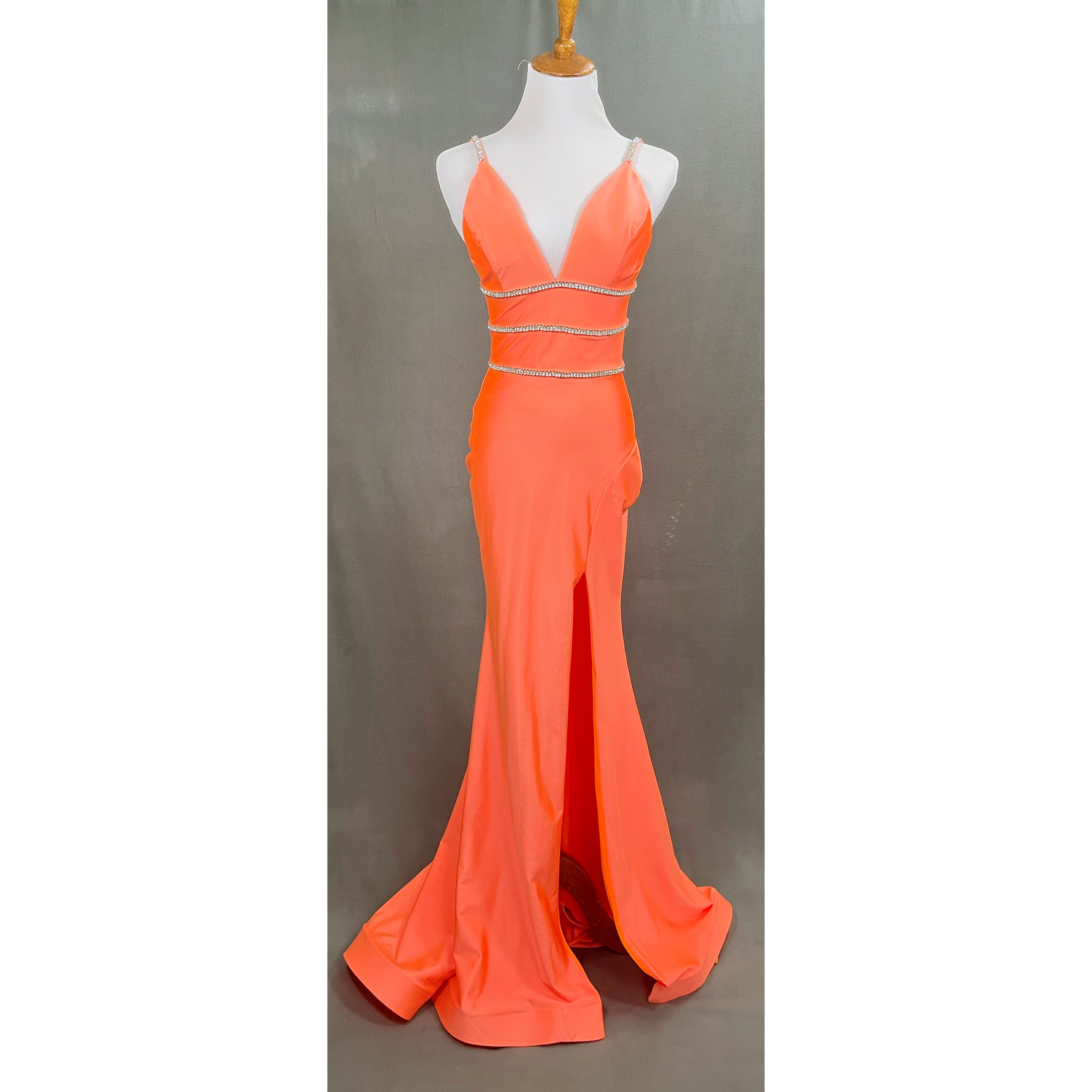 Jessica Angel neon orange dress, size S